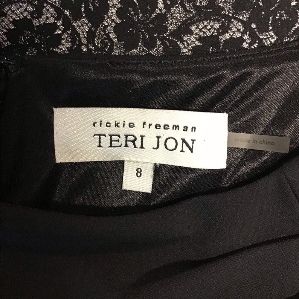 Teri Jon size 8 dress with jeweled belt - Picture 6 of 7